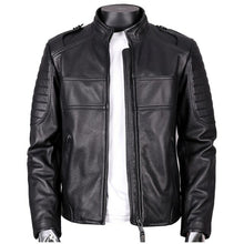 Load image into Gallery viewer, Cow Leather Man's Jacket Fashion Biker