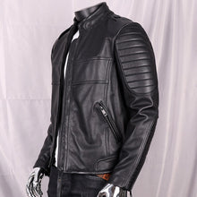 Load image into Gallery viewer, Cow Leather Man's Jacket Fashion Biker