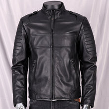 Load image into Gallery viewer, Cow Leather Man's Jacket Fashion Biker