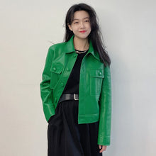 Load image into Gallery viewer, Leather Jacket Spring Autumn  Bomber Jacket