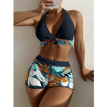 Load image into Gallery viewer, New Women's Swimsuit Bikini Top Split High Waist  Lace Print