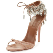 Load image into Gallery viewer, Spring New Sandals Rhinestone Thin High Heels Crystal Sandals