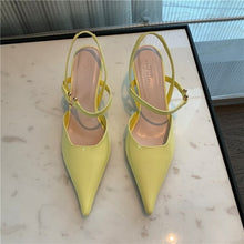 Load image into Gallery viewer, Spring Women Shoes Sling back Sandals Thin Low Heel Pointed