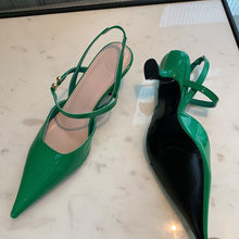 Load image into Gallery viewer, Spring Women Shoes Sling back Sandals Thin Low Heel Pointed