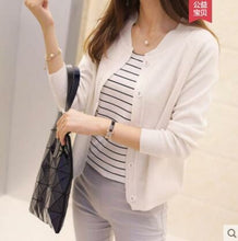 Load image into Gallery viewer, Spring and autumn new short loose sweater cardigan