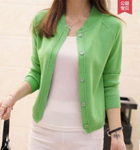 Load image into Gallery viewer, Spring and autumn new short loose sweater cardigan
