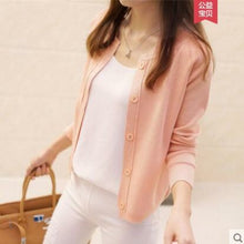 Load image into Gallery viewer, Spring and autumn new short loose sweater cardigan