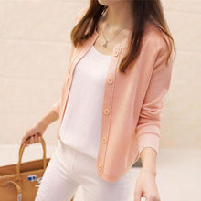 Load image into Gallery viewer, Spring and autumn new short loose sweater cardigan