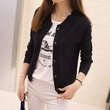 Load image into Gallery viewer, Spring and autumn new short loose sweater cardigan