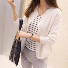 Load image into Gallery viewer, Spring and autumn new short loose sweater cardigan