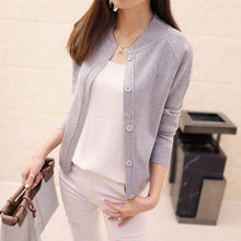 Load image into Gallery viewer, Spring and autumn new short loose sweater cardigan