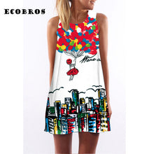 Load image into Gallery viewer, Round Neck Loose Sleeveless Vintage Dress