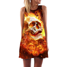 Load image into Gallery viewer, Round Neck Loose Sleeveless Vintage Dress