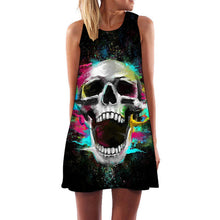 Load image into Gallery viewer, Round Neck Loose Sleeveless Vintage Dress