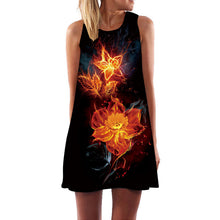 Load image into Gallery viewer, Round Neck Loose Sleeveless Vintage Dress