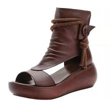 Load image into Gallery viewer, Fish Mouth Soft Roman Sandals Platform