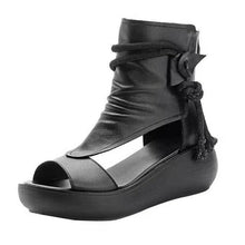 Load image into Gallery viewer, Fish Mouth Soft Roman Sandals Platform