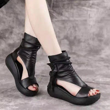Load image into Gallery viewer, Fish Mouth Soft Roman Sandals Platform