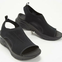 Load image into Gallery viewer, Summer Women Sandals Solid Color Mesh Wedge Shoes Hollow Out