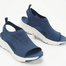Load image into Gallery viewer, Summer Women Sandals Solid Color Mesh Wedge Shoes Hollow Out