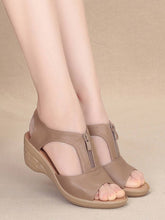Load image into Gallery viewer, Summer Women Sandals Zipper Wedge