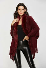 Load image into Gallery viewer, Fur Collar Shawls and Wraps Cardigan Sweater