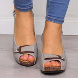 Woman Sandals Retro Wedge