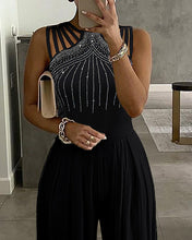 Load image into Gallery viewer, Playsuit Wide Leg Romper Casual Loose Solid