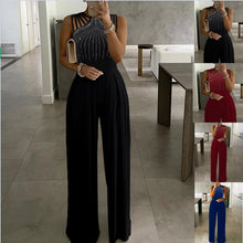 Load image into Gallery viewer, Playsuit Wide Leg Romper Casual Loose Solid