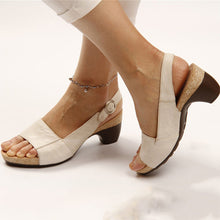 Load image into Gallery viewer, Women's Gladiator Sandals Buckle Strap Woman Chunky Heels Peep