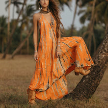 Load image into Gallery viewer, Sexy Sleeveless Necktie Maxi Dress Backless
