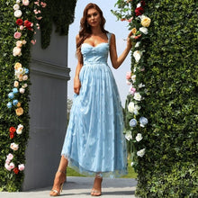 Load image into Gallery viewer, New sequins solid color sleeveless long temperament mid waist