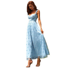Load image into Gallery viewer, New sequins solid color sleeveless long temperament mid waist