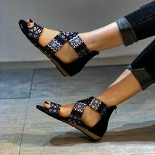 Load image into Gallery viewer, Flat sandals summer zipper open toe