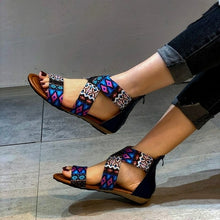 Load image into Gallery viewer, Flat sandals summer zipper open toe