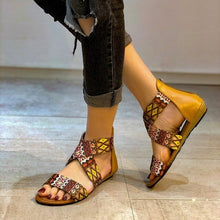 Load image into Gallery viewer, Flat sandals summer zipper open toe