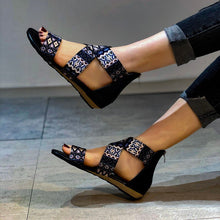 Load image into Gallery viewer, Flat sandals summer zipper open toe