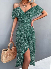 Load image into Gallery viewer, Deep V Neck Elegant Long Maxi Floral