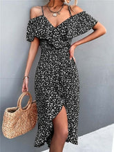 Load image into Gallery viewer, Deep V Neck Elegant Long Maxi Floral