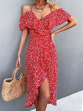 Load image into Gallery viewer, Deep V Neck Elegant Long Maxi Floral