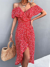 Load image into Gallery viewer, Deep V Neck Elegant Long Maxi Floral