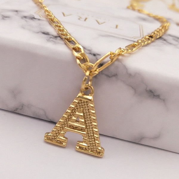 Capital Letters Anklet Gold plated 18k Environmentally