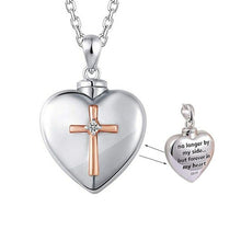 Load image into Gallery viewer, 2Styles Heart Cremation Urn Necklace For Ashes Urn Jewelry Memorial