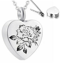 Load image into Gallery viewer, 2Styles Heart Cremation Urn Necklace For Ashes Urn Jewelry Memorial