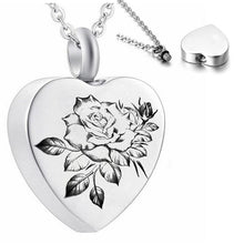 Load image into Gallery viewer, 2Styles Heart Cremation Urn Necklace For Ashes Urn Jewelry Memorial