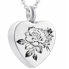 Load image into Gallery viewer, 2Styles Heart Cremation Urn Necklace For Ashes Urn Jewelry Memorial