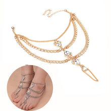 Load image into Gallery viewer, 2pcs Barefoot Sandals Anklet Chain with Toe Ring