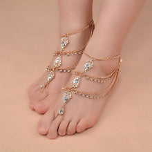 Load image into Gallery viewer, 2pcs Barefoot Sandals Anklet Chain with Toe Ring