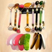 Load image into Gallery viewer, Face Spa Massager Neck Roller Scraper Board Face Lift