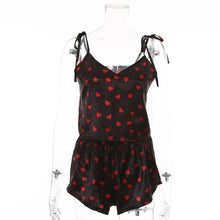 Load image into Gallery viewer, 2psc Faux Silk Satin Pajamas Set Summer Women Sleepwear Sleeveless